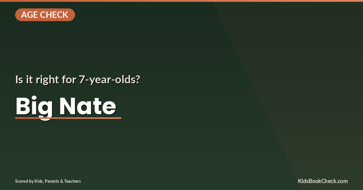 Big Nate book cover with comic-strip illustrations and ratings