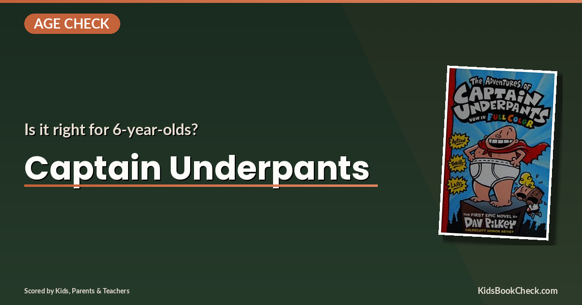 Illustration of Captain Underpants in his iconic underwear costume with colorful comic-style background